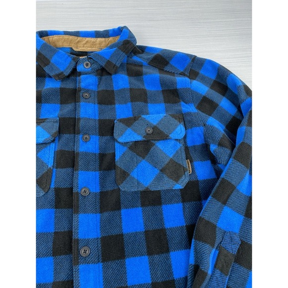 Legendary Whitetails Men's Navigator Fleece Button Up Long Sleeve Plaid Large‎ - Picture 4 of 11